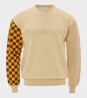 JW Anderson - Colorblock Logo Sweatshirt Beige
