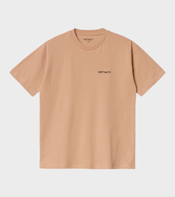 Carhartt WIP - W S/S Script Embroidery T-shirt Brown