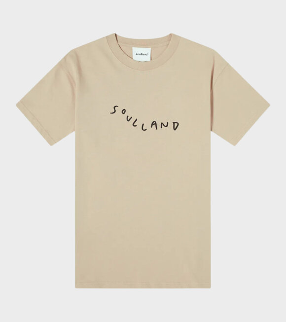 Soulland - Marker Logo T-shirt Beige
