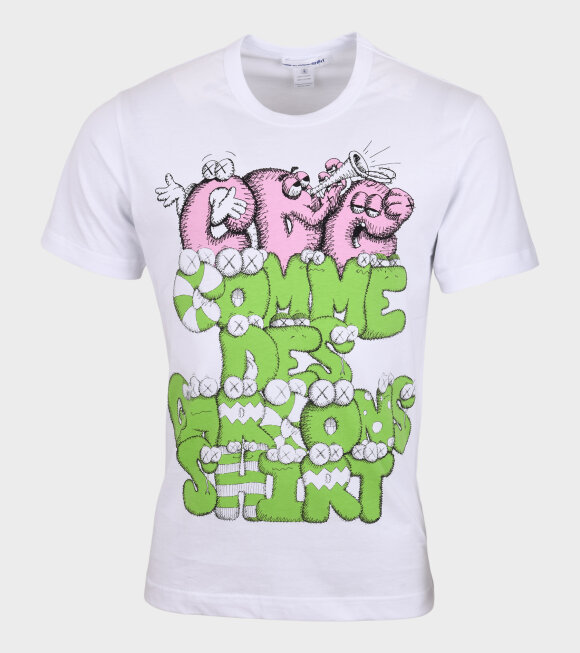 Comme des Garcons Shirt - Graffiti T-shirt White/Green