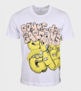 Comme des Garcons Shirt - Graffiti T-shirt White/Yellow