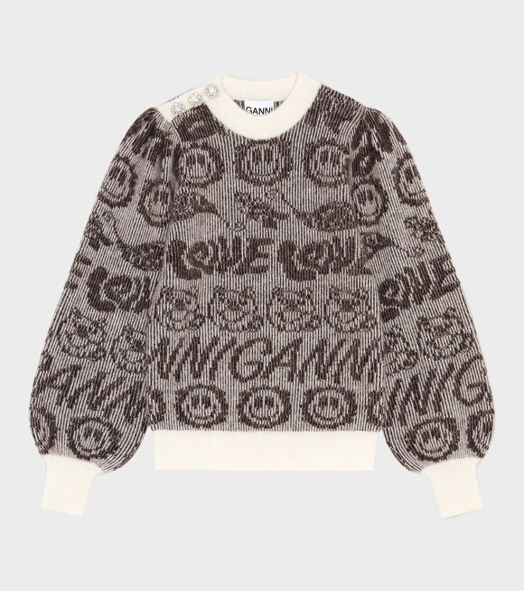 Ganni - Soft Wool Knit Brown