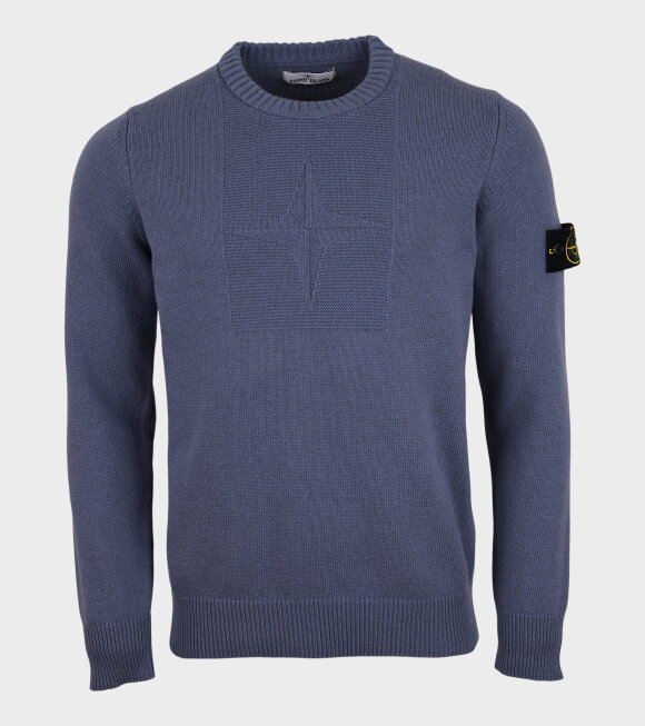 Stone Island - Embroidered Knit Blue