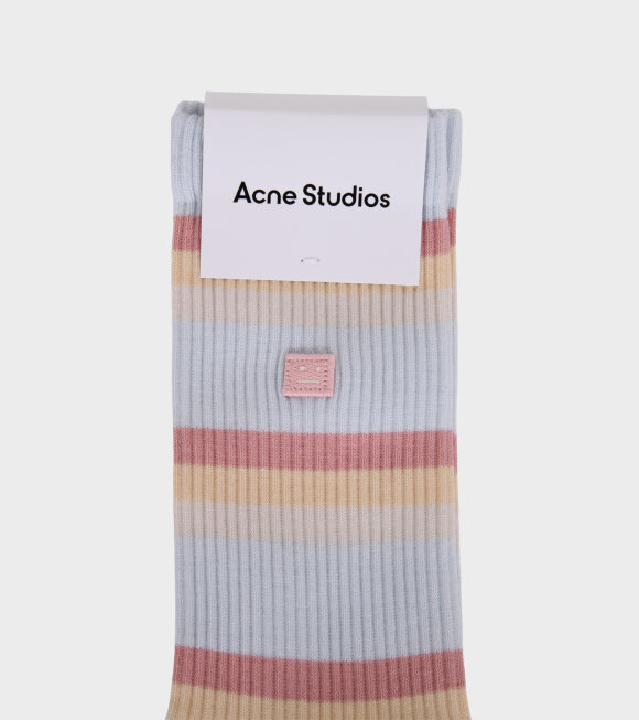 Acne Studios - Face Logo Striped Socks Multicolour