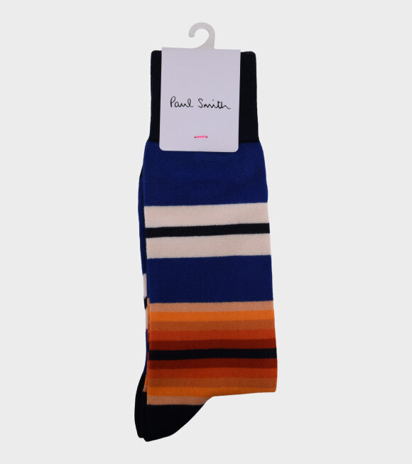 Paul Smith - Striped Socks Blue/Orange