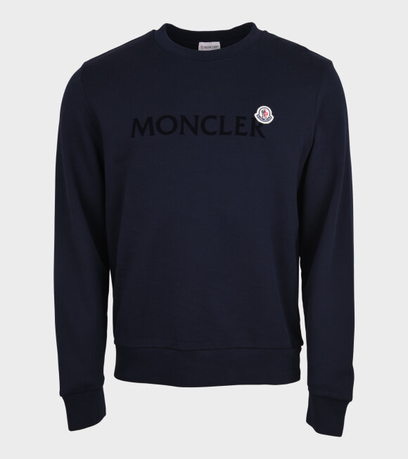 Moncler - Maglia Girocollo Sweatshirt Blue