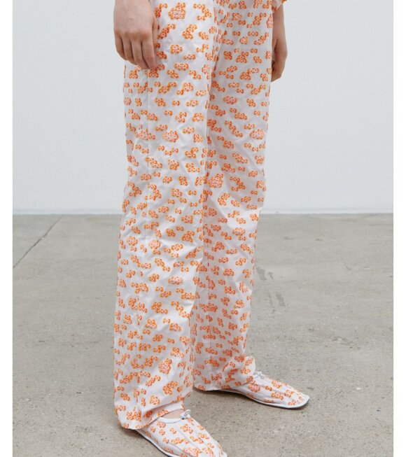 Cecilie Bahnsen - Amber Trousers Orange/Pink/White 