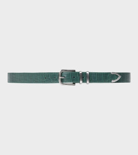Gator Leather Belt Green