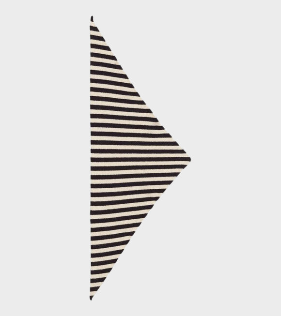 Jo Gordon - Striped Triangle Neckerchief Black/Oatmeal