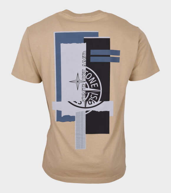 Stone Island - Logo Print T-shirt Beige