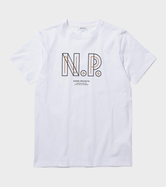 Norse Projects - Niels Teknisk Logo Tee White 