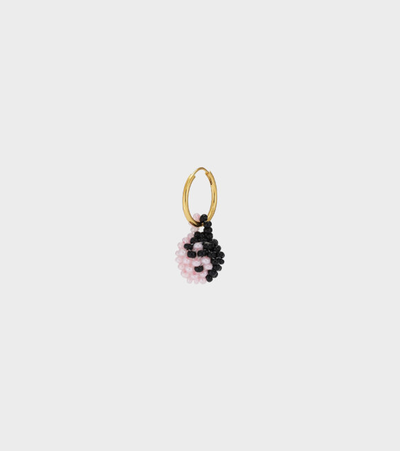 Pura Utz - Mini Yin Yang Earring Pink/Black