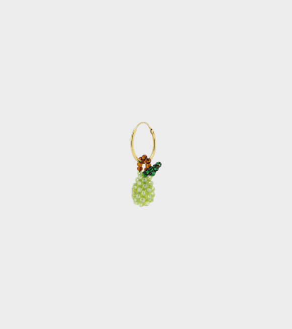 Pura Utz - Mini Pear Earring Green