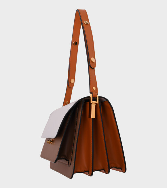 Marni - Medium Trunk Bag Grey/Brown/Orange