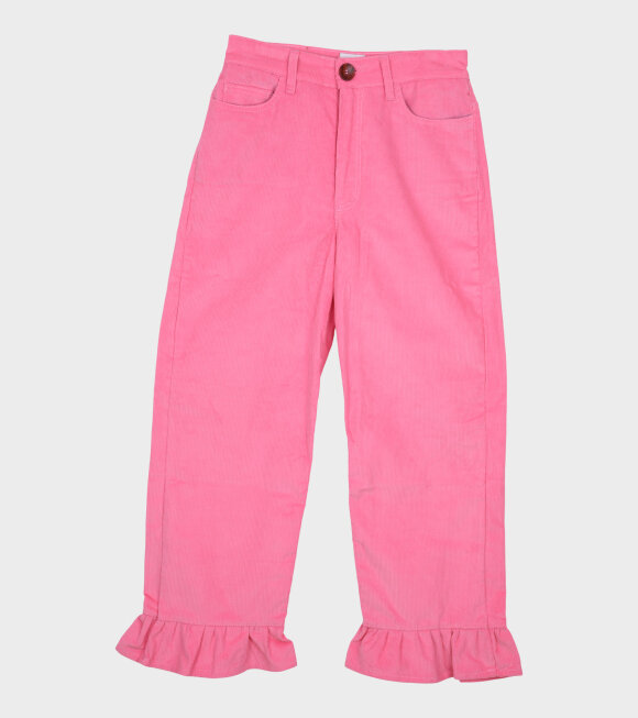 Tach - Palma Ruffled Pants Corduroy Pink 