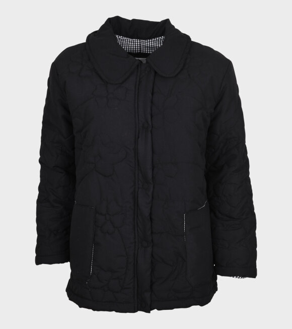 Tach - Roma Floral Quilted Jacket Black