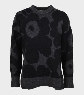 Polkujen Unikko Knitted Pullover Black/Grey