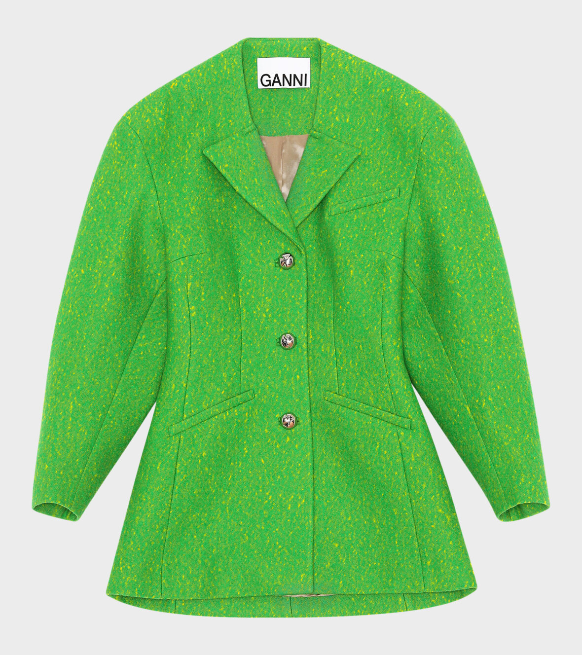Adams - Fitted Wool Blazer Flash Green