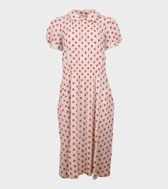 Comme des Garcons - Embroidered Ladies Dress White/Red