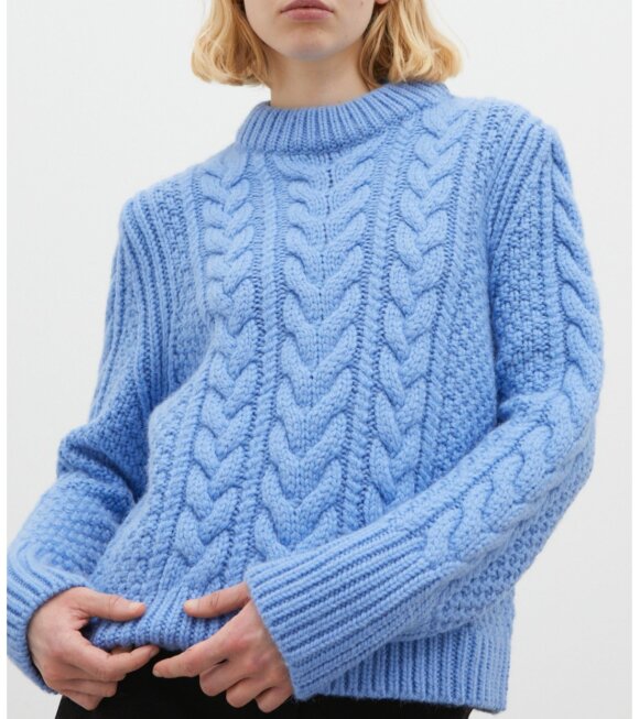Cecilie Bahnsen - Geneva Knit Jumper Blue