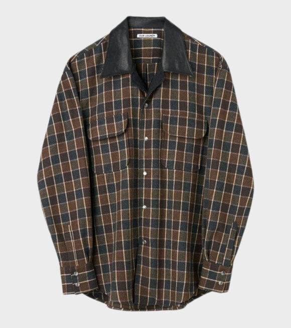Our Legacy - Poco Shirt Checkered Brown Melange