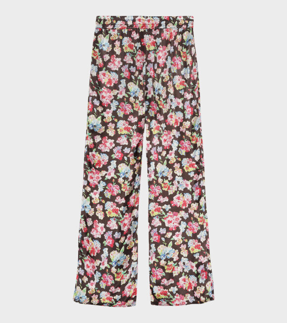 Ganni - Floral Satin Trousers Multicolor