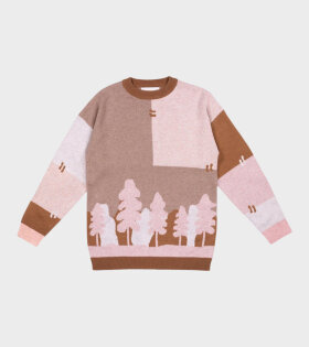 Deseo Sweater Jacquard Landscape Brown