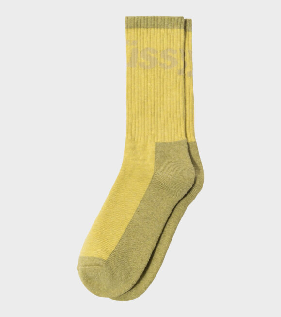 Stüssy - Logo Jacquard Trail Socks Mustard