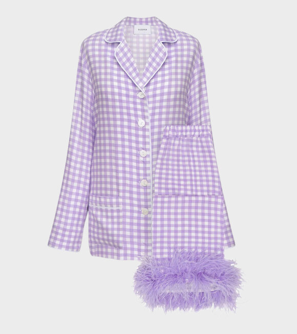 Sleeper - Party Pyjamas Check Lavender