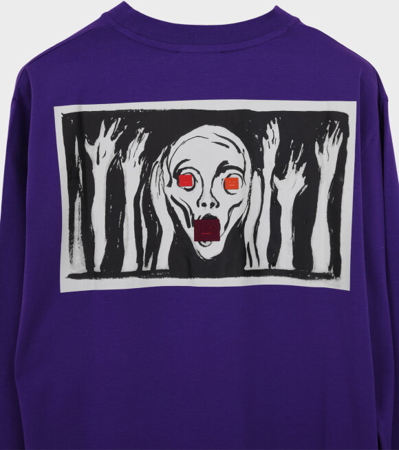 Acne Studios - Embroidered LS T-shirt Dark Purple
