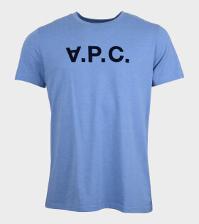 Velour Logo T-shirt Light Blue