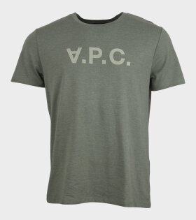 Velour Logo T-shirt Olive Green