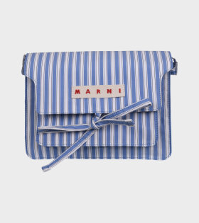 Striped Cotton Trunk Bag Blue/White