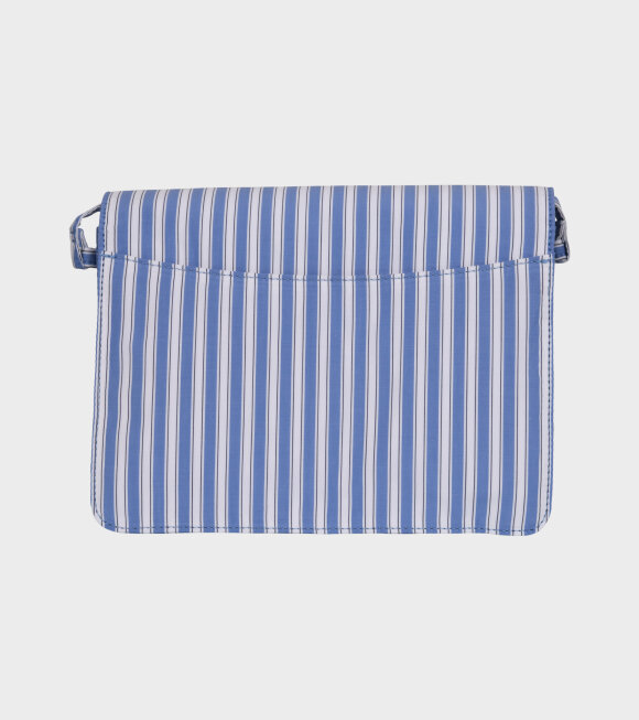 Marni - Striped Cotton Trunk Bag Blue/White