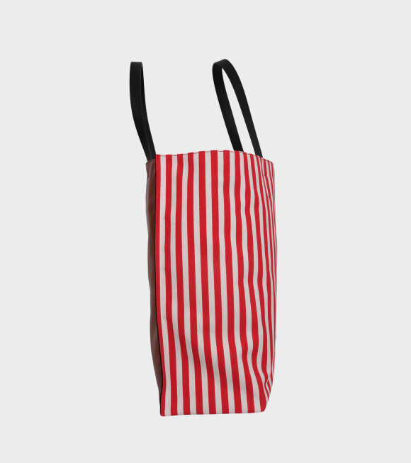 Marni - Large Striped Tote Red/White