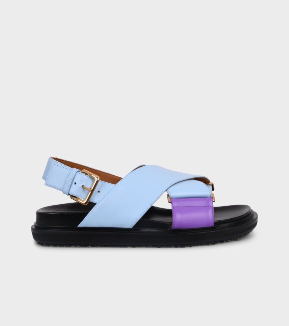 Marni - Fussbett Sandal Light Blue/Purple