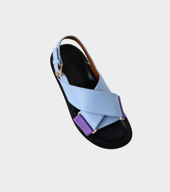 Marni - Fussbett Sandal Light Blue/Purple