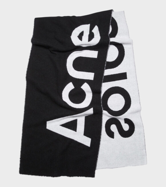 Acne Studios - Logo Jacquard Scarf Black/White