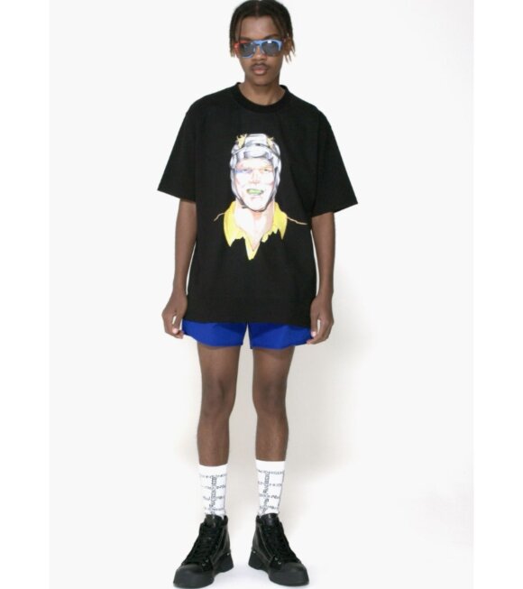 JW Anderson - Oversized Printed Rugby Face T-shirt Black