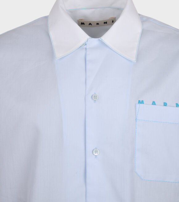 Marni - SS Logo Shirt Light Blue/White 