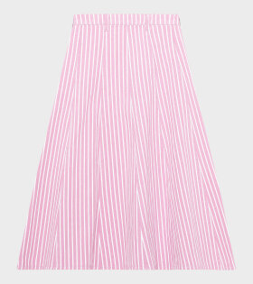 Midi Skirt Pink/White