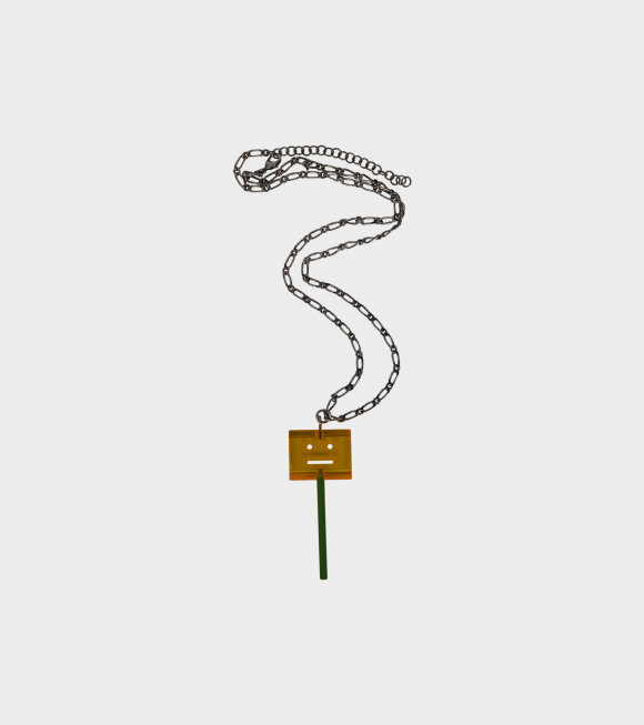 Acne Studios - Face Logo Lollipop Necklace Orange