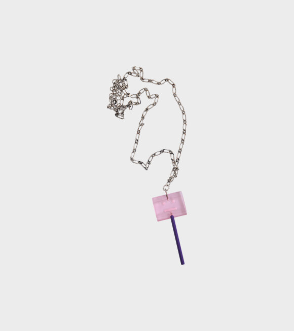 Acne Studios - Face Logo Lollipop Necklace Pink