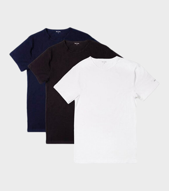 Paul Smith - Crew Neck T-shirt 3 Pack Black/White/Navy