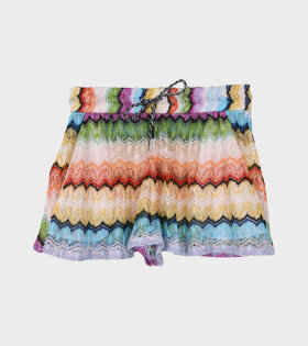 See Through Beach Shorts Multicolor