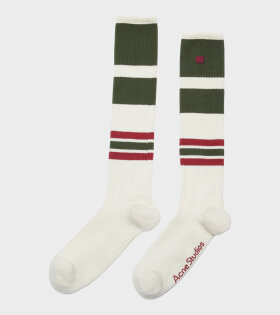 Striped Socks Beige/Dark Khaki