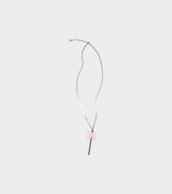 Acne Studios - Face Logo Lollipop Necklace Pink
