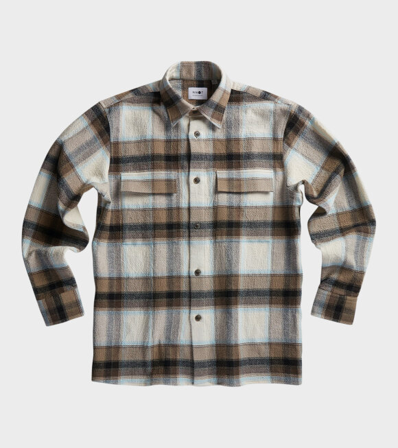 NN07 - Sean Shirt Khaki Check