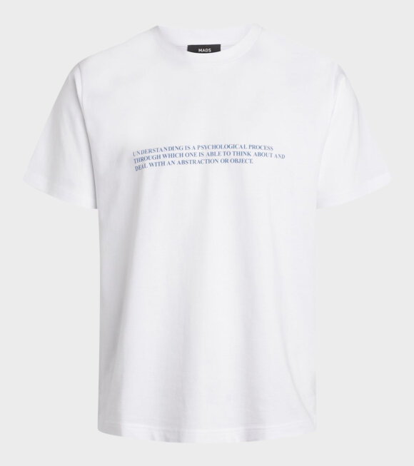 Mads Nørgaard  - Wrong Twin Tee White/Blue 