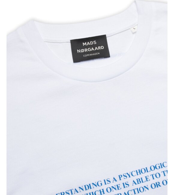 Mads Nørgaard  - Wrong Twin Tee White/Blue 